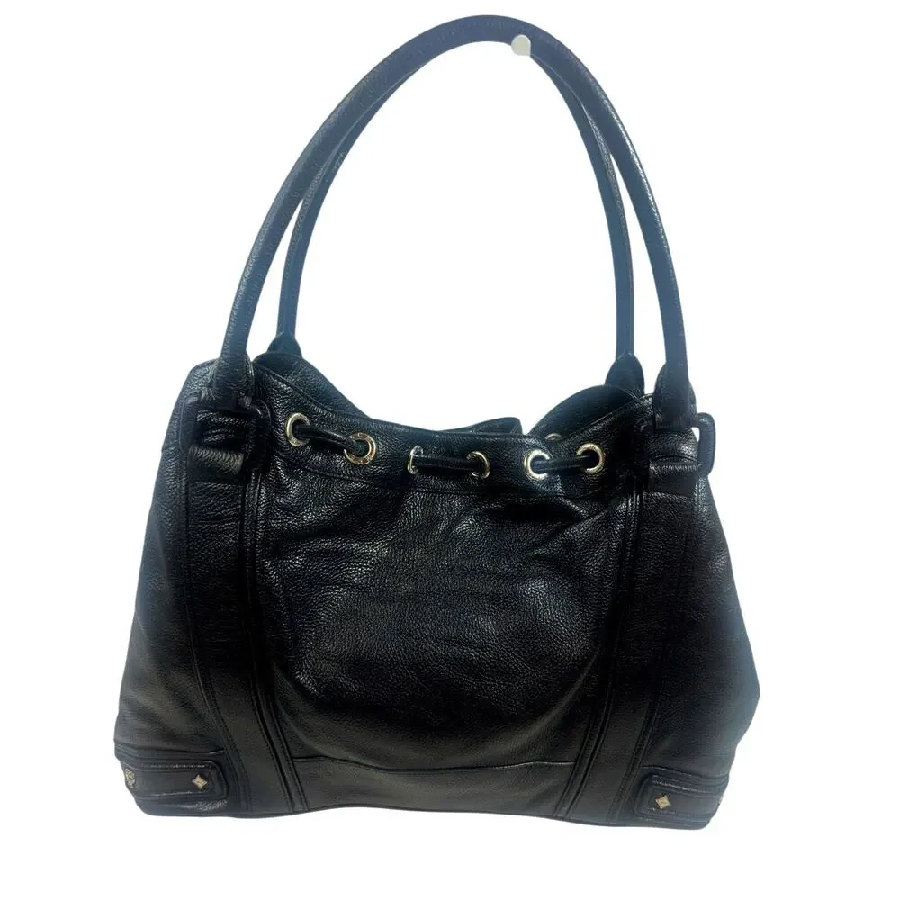 MCM black leather